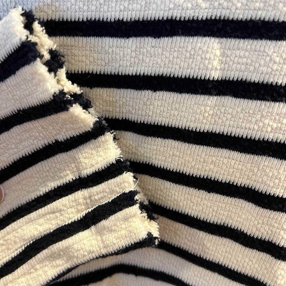 Free People Intimacy Come On Over Striped Tunic Sleep Shirt dress pockets Small - Picture 8 of 8